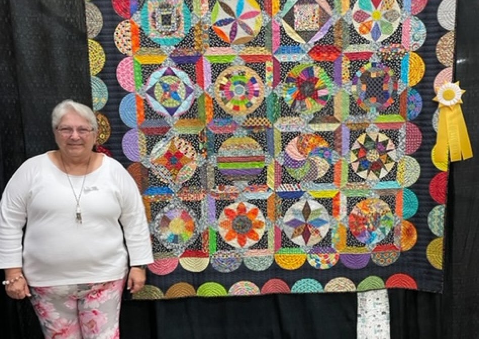 Marilyn Rose of Ridgeland won three awards at the 41st Quilt Show & Competition, hosted by the Smoky Mountain Quilters of Tennessee (SMQ) in Knoxville earlier this month. Rose’s quilts titled “Insanity/365 Challenge” and “The Circle Game” won first place and third place, respectively, in the Large Pieced – Team category. She also won a second-place award for her quilt “Aves” in the Small Pieced – Team category.